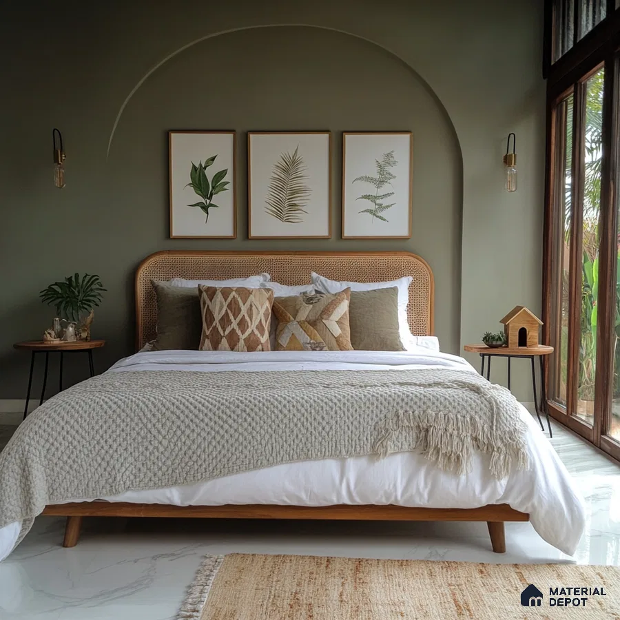 A Serene and Cozy Bedroom: A Minimalist Design with Earthy Tones and Natural Elements | Material Depot