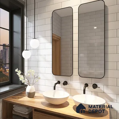A Spacious Bathroom with Breathtaking Views | Material Depot