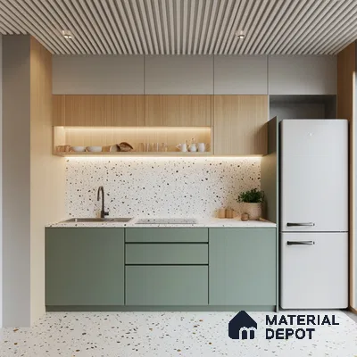 A Timeless Kitchen: A Minimalist Space with Terrazzo Charm | Material Depot