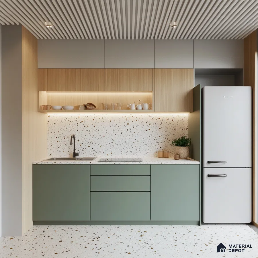 A Timeless Kitchen: A Minimalist Space with Terrazzo Charm | Material Depot