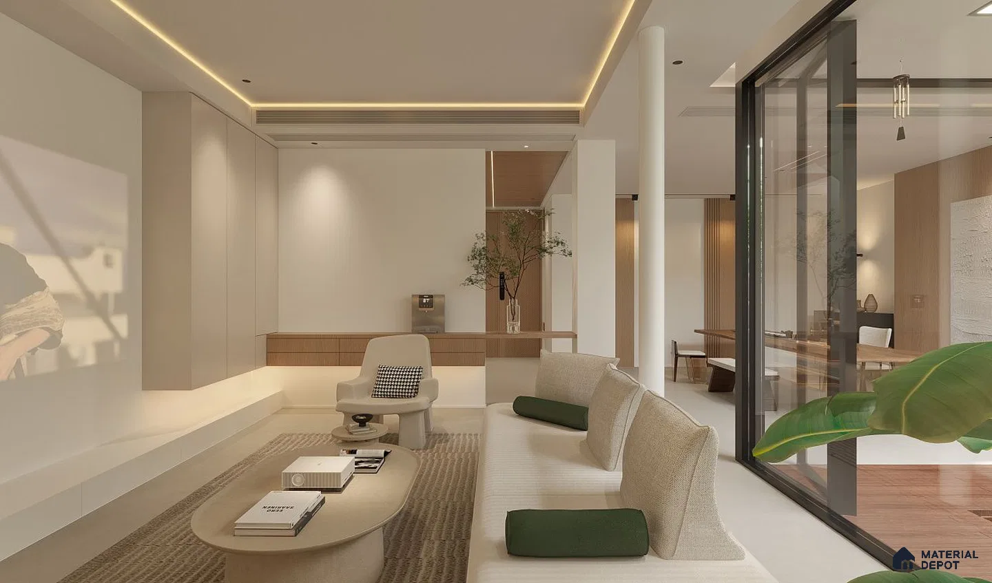 a bathroom with a large tub in the middle of the room and two windows overlooking the city at night time area, next to a window filled with lots of the city at night time area, along with lights