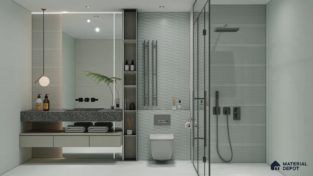 Faux Subway Wall Tile TL 05383 B Miraq Liner Arctic White 2 ft x 1 ft Ceramic Matte Finish - 8 mm | Suitable For Kitchen, Bathroom Walls and Backsplashes | Please Expect a Slight Variation of Pattern