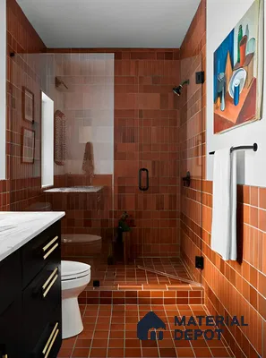 Artistic Terra Cotta Bathroom Design | Material Depot