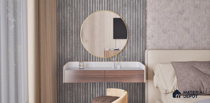 Vertical Wood Paneling with Modern Furniture | Material Depot