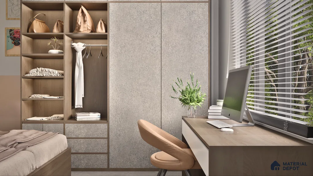 Stone Look LM 01320 8 ft x 4 ft Texture Finish Decorative Laminate - 1 mm | Suitable for TV Unit, Wardrobe, Kitchen Cabinets