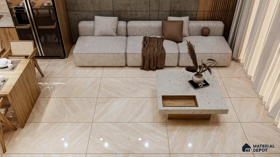 Budget Friendly Endless Wall & Floor Tile Value for Money TL 05950 Terravia Dezzora 4 ft x 2 ft - Vitrified Endless Glossy Finish - 8.5 mm | 4 Random Designs | Suitable for Living Room, Bedroom & Bathroom
