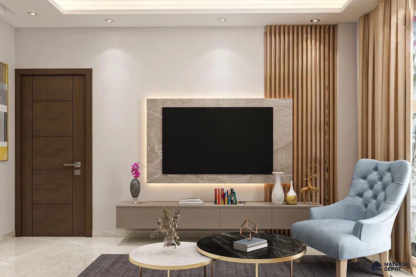 Chic Beige TV Unit