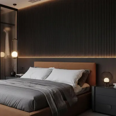 Closeup application image of Black Color Solid Panels