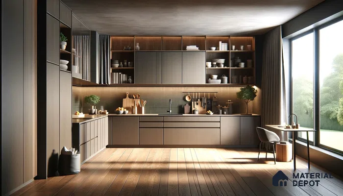 Blissful Modern Kitchen with Wood Accents and Streamlined Features | Material Depot