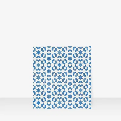 Closeup application image of Mediterranean Blues Tile in Kitchen