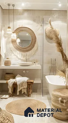Bohemian Bathroom with Natural Elements | Material Depot