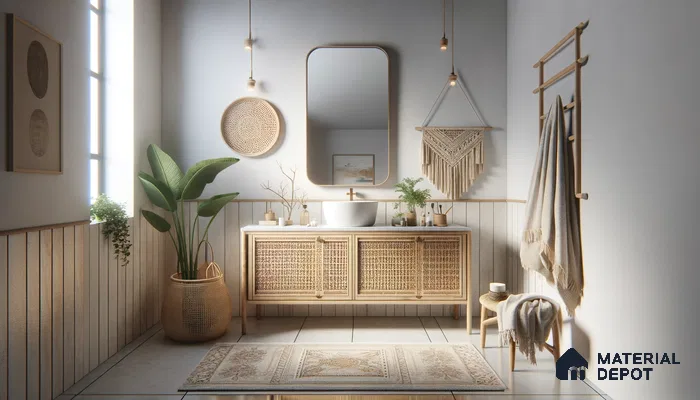 Bohemian Bliss in a Light-Filled, Plant-Adorned Bathroom Sanctuary | Material Depot