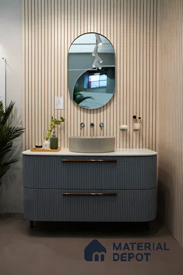 Bright And Airy Bathroom With Geometric Patterns | Material Depot