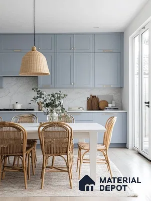 Bright and Airy Kitchen with Stylish Accents | Material Depot