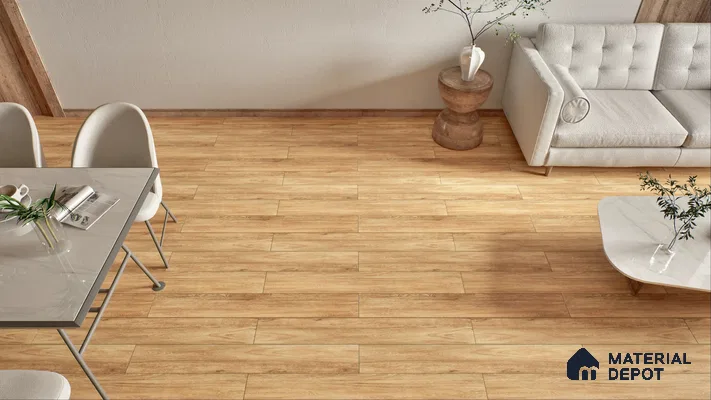 Wooden Floor Tile TL 04813 Plank Scape Pineway 1200 x 200 mm Vitrified Matte Finish - 9 mm | Random Design | Suitable for Living Room, Bedroom, Kitchen, Bathroom