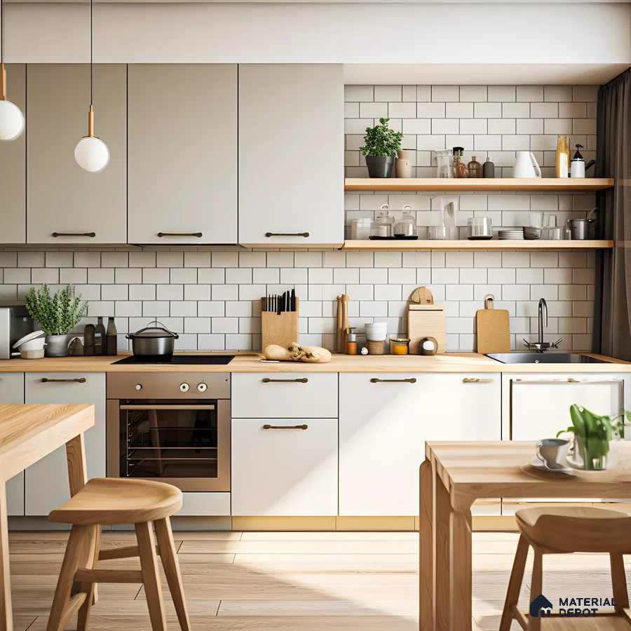 Bright and Airy Scandinavian Kitchen | Material Depot