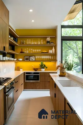 Bright Yellow Walls And Cheerful Atmosphere | Material Depot