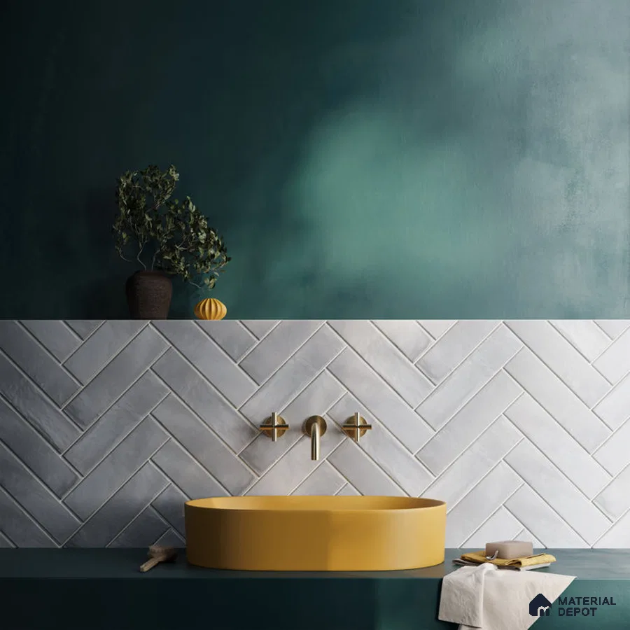 Calm Green Escape Elegance Inspired by Nature with Golden Details | Material Depot