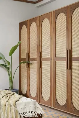 Closeup application image of Cane Wardrobes