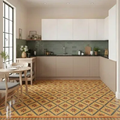 Closeup application image of Carpet Design Tiles