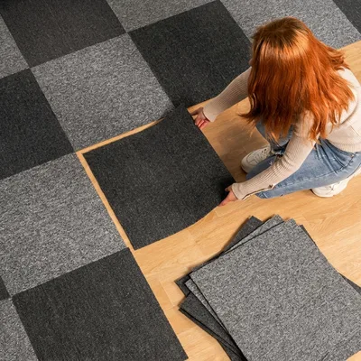 Closeup installation image of Carpet Flooring
