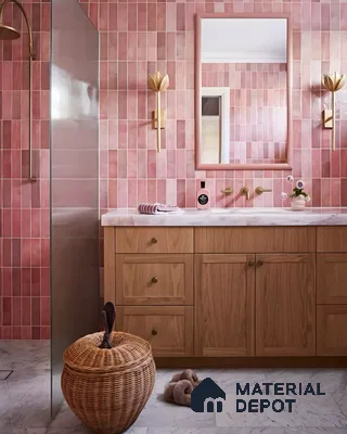 Charming Blush: Feminine Bathroom Retreat | Material Depot