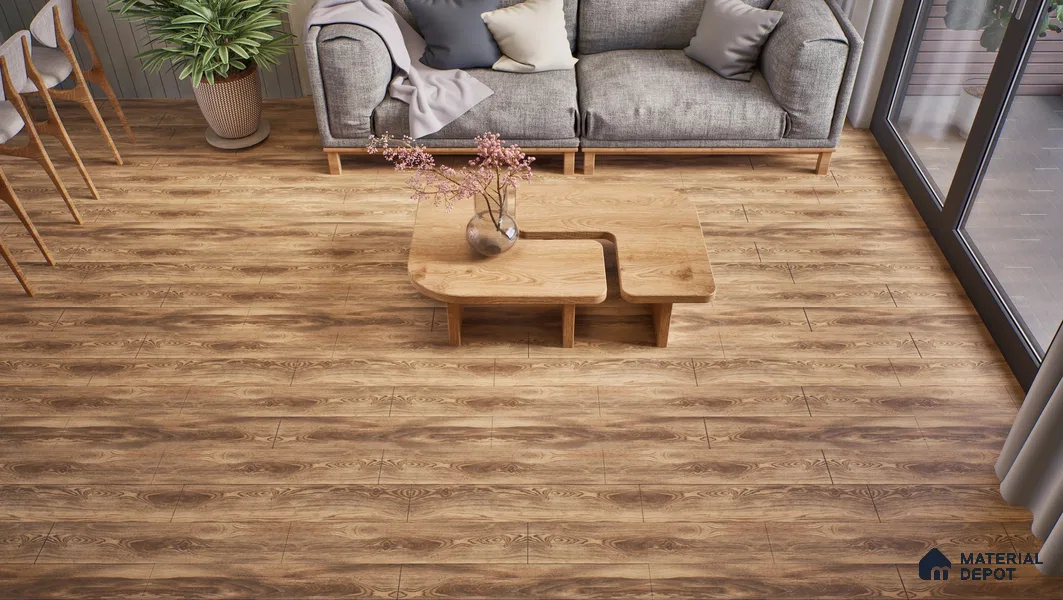 TL 01241 B Oaklore Taupe 1000x200 mm Matte Finish Vitrified Wooden Look Floor Tile - 9 mm | 2-3 mm Spacer is Mandatory