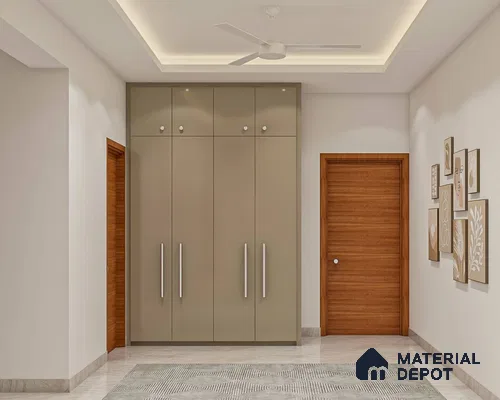 Brown Compact Wardrobe Design