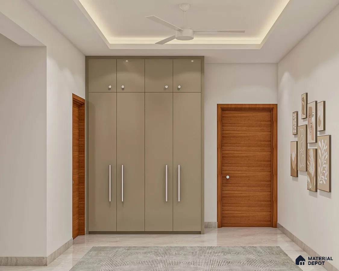 Brown Compact Wardrobe Design