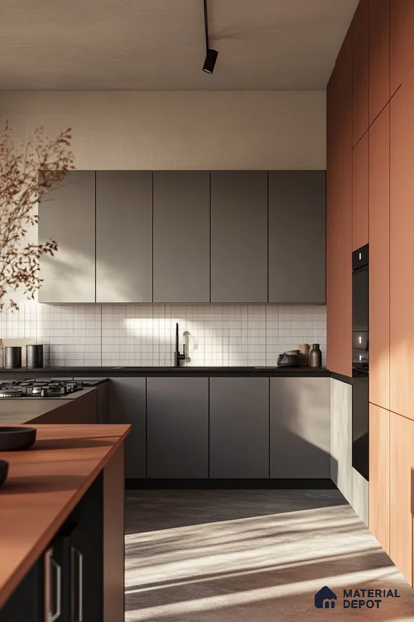 Chic Contemporary Kitchen with Natural Light and Earthy Tones | Material Depot