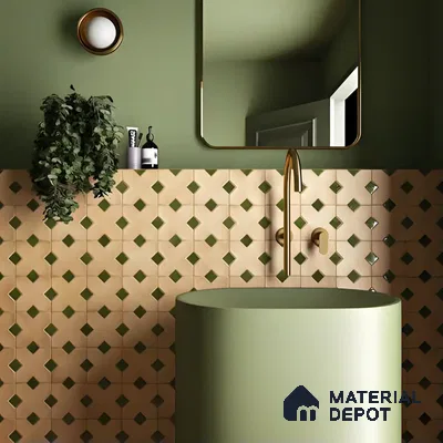 Chic Geometric Bathroom Design | Material Depot
