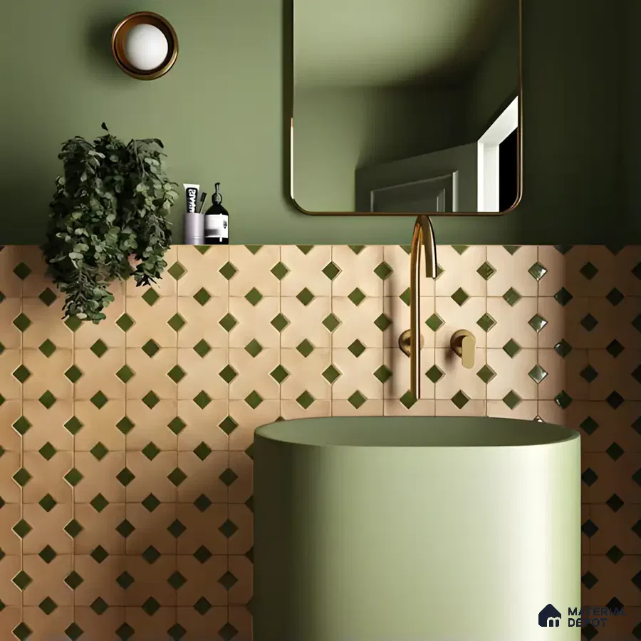 Chic Geometric Bathroom Design | Material Depot