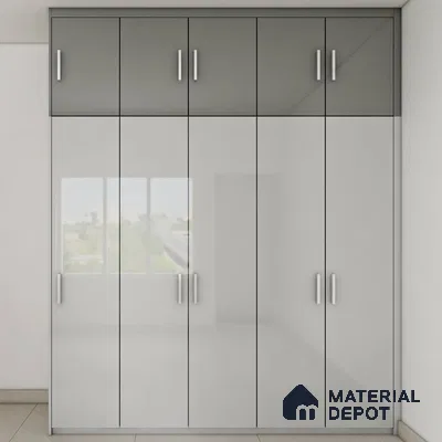 Dual-Toned Modern Wardrobe - Chic Harmony.