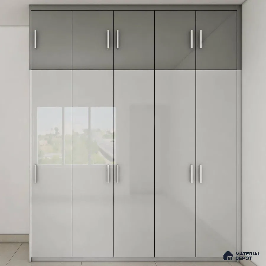 Dual-Toned Modern Wardrobe - Chic Harmony.