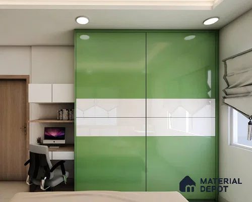 Dual-Toned Sliding Wardrobe - Chic Harmony.