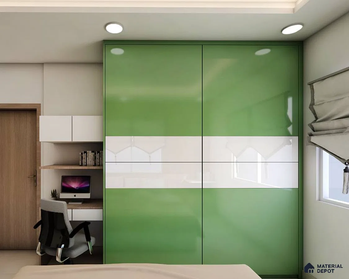 Dual-Toned Sliding Wardrobe - Chic Harmony.