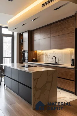 Chic Kitchen With Black Matte Drawers | Material Depot