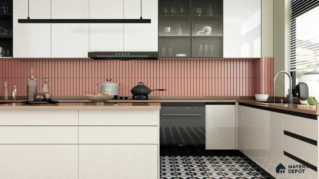 Subway Moroccan Wall & Floor Tile TL 05246 B Merida Crystal Petal 8 x 8 inch Vitrified Matte Finish - 8 mm | 4 Random Faces | Suitable for Accent / Feature Walls, Bathroom, Kitchen Wall & Backsplashes | Please Expect a Slight Variation of Pattern
