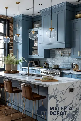 Chic Kitchen With Subway Tile Backsplash And Stainless Steel Appliances | Material Depot