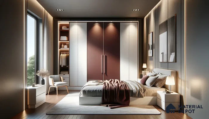 Chic Modern Sanctuary with Warm Tones and Textured Accents | Material Depot