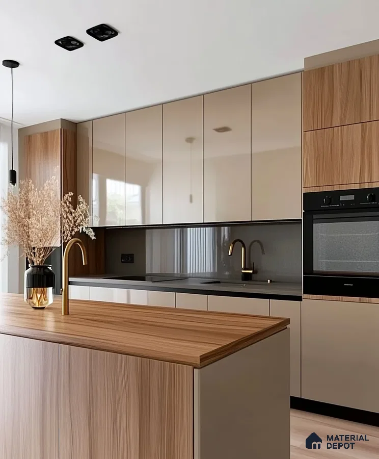 Chic Scandinavian Kitchen with Natural Wood Elements | Material Depot