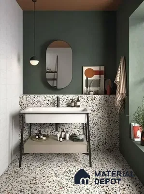 Chic Terrazzo and Green Bathroom Decor | Material Depot
