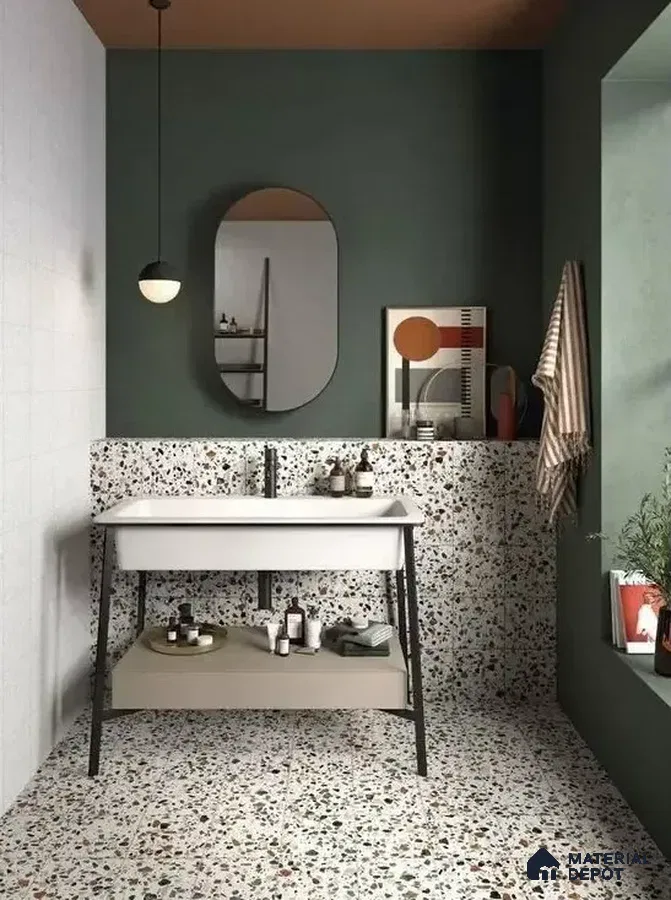 Chic Terrazzo and Green Bathroom Decor | Material Depot