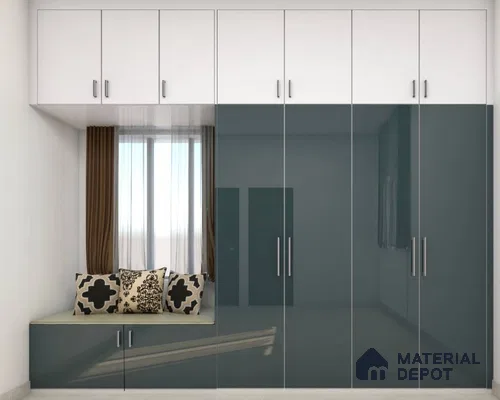 Two-Toned Glossy Wardrobe Elegance