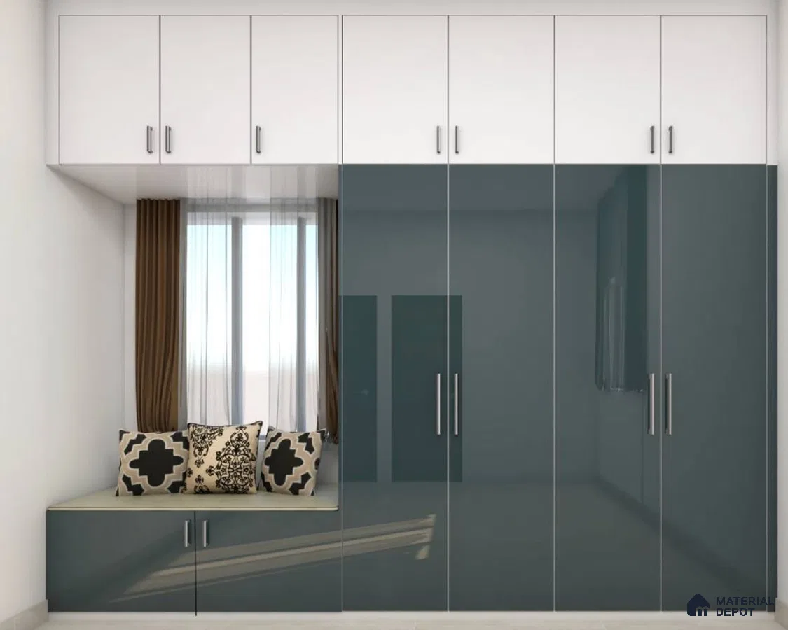 Two-Toned Glossy Wardrobe Elegance