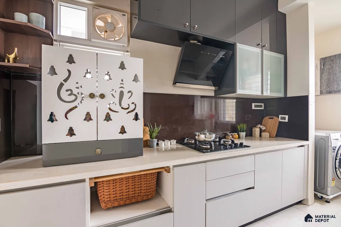 Hyderabad Chic: 1 BHK with Elegant Pink Master Suite
