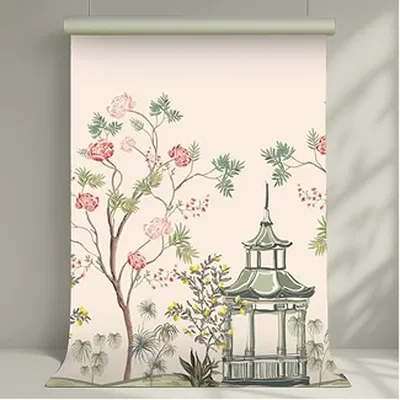 Closeup application image of Chinoiserie Wallpapers