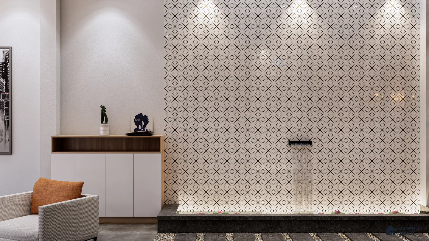 Classic Diamond Pattern Highlighter Tile for Accent Walls & Fountains | Material Depot