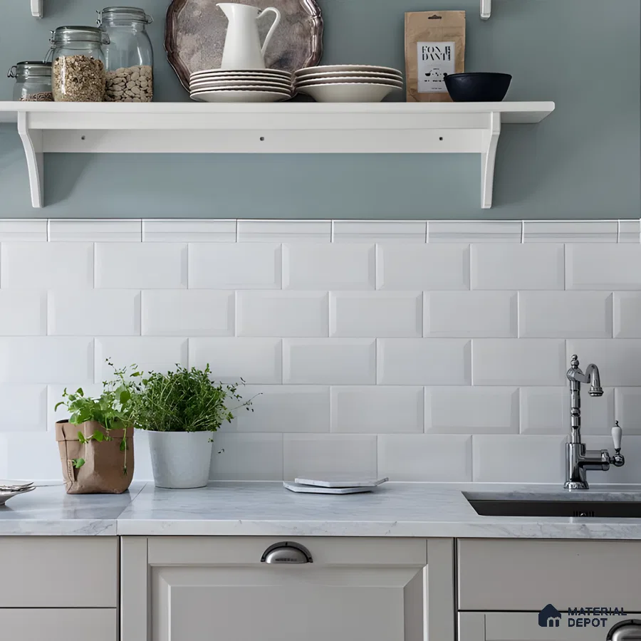 Classic Kitchen with White Subway Tiles | Material Depot