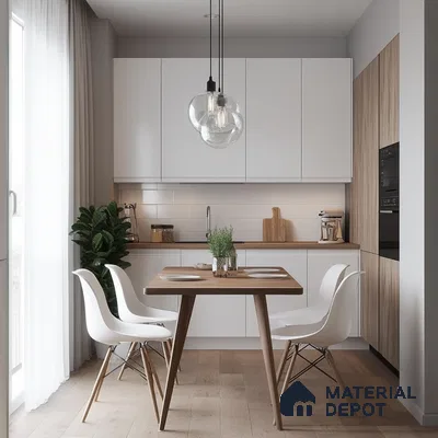 Compact and Cozy Modern Kitchen-Dining Area | Material Depot